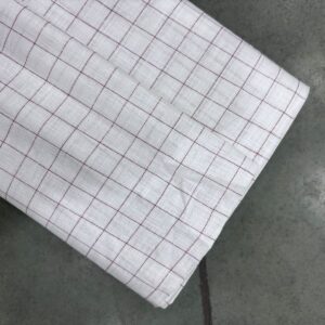 Cotton white lines checks